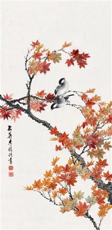 MAPLE LEAVES AND BIRDS