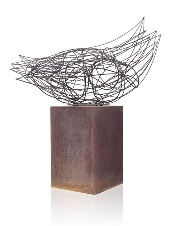 Organic Curvilinear Contemporary Steel Sculpture