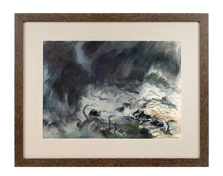 Phil Dike Approaching Storm, 1939 Watercolor on Board