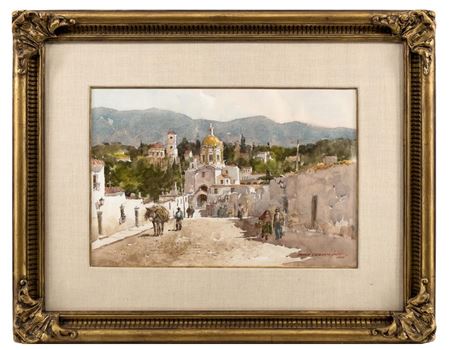 Sample artwork by Lowell Ellsworth Smith (1924 - 2008), known for town-landscape, figure, still life paintings - View similar artists and auction records