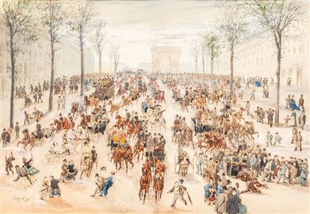 Two views of the Champs-Élysées (2)