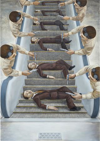 The Men On A Belt Conveyor