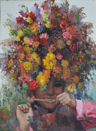 The Colourful Flower Headgear