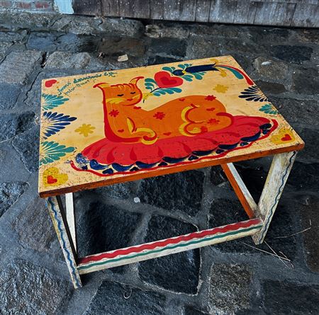 Sample artwork by Peter Hunt (1896 - 1967), known for folk art furniture-peasant art decoration, silkscreen, drawing - View similar artists and auction records