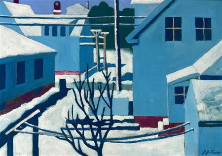 "Winter, Provincetown" by Jackson Lambert - Auction record, sale price, and art valuation. Compare with similar artists and explore comparable artworks.