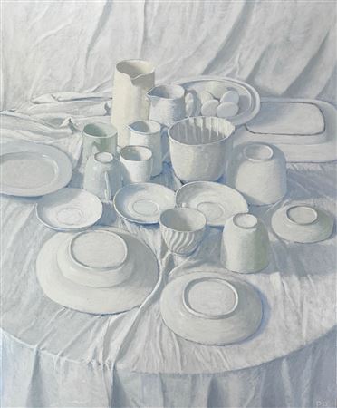 Sample artwork by Peter Plamondon (Born 1944), known for photo real still life painting - View similar artists and auction records