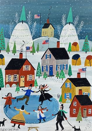 Skating on the Village Pond