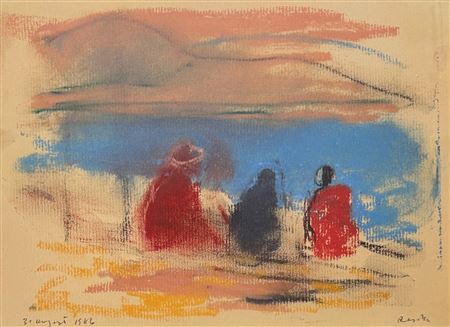 "Three Figures, Two in Red, 1986"
