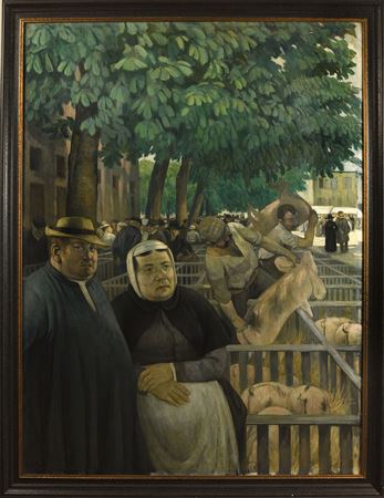 "Normandy, the pig market"