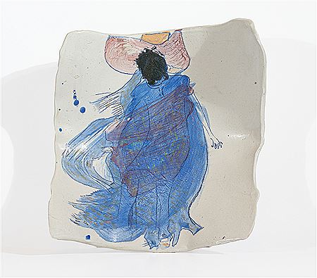 UNTITLED (BLACK WOMAN IN A FLOWING DRESS AND HAT)