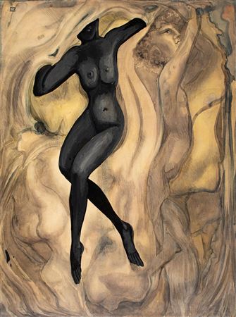 Sample artwork by Samuel Joseph Brown (1907 - 1994), known for genre, figure and portrait painting, printmaking, sculpture - View similar artists and auction records