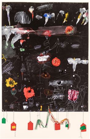 Sample artwork by Raymond Jennings Saunders (1934 - 2025), known for african-american genre, collage, collage painting, abstract pop art - View similar artists and auction records