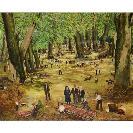 FESTIVAL IN GRANISTA by Christos Kangaras - Auction record, sale price, and art valuation. Compare with similar artists and explore comparable artworks.