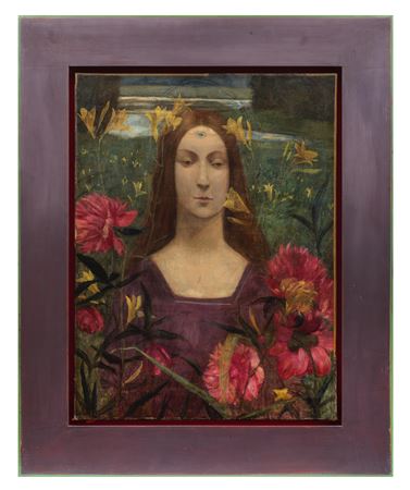La Sainte du marais, 1893 by Constant Montald - Auction record, sale price, and art valuation. Compare with similar artists and explore comparable artworks.