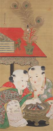 Children Warming their Hands by Ogawa Haritsu - Auction record, sale price, and art valuation. Compare with similar artists and explore comparable artworks.