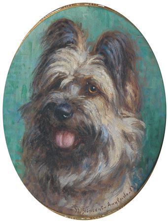 Portrait of a Briard by Henri Vincent Anglade - Auction record, sale price, and art valuation. Compare with similar artists and explore comparable artworks.