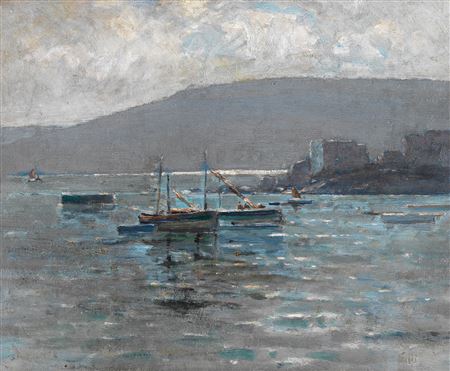 Fishing boats nearing harbour on a summer day