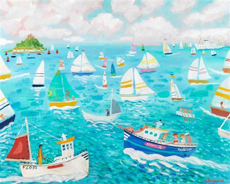 Sailing in the Bay with St Michaels Mount