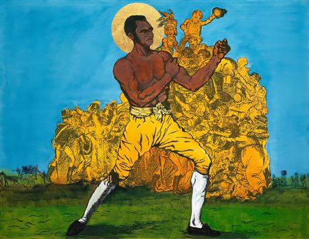 Sample artwork by Godfried Donkor (Born 1964), known for painting - View similar artists and auction records