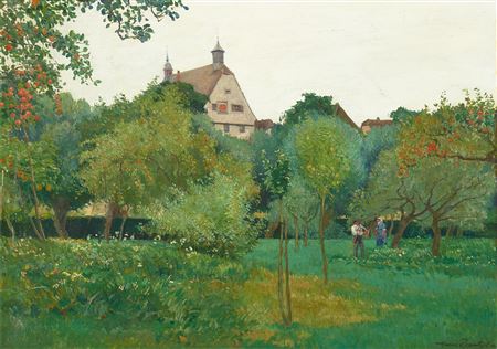 An orchard at Rothenberg on the Tauber