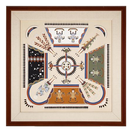 "Sun & Eagle," "Storm Patterns, Rain and Lightning," and "Morning Offering," (3)