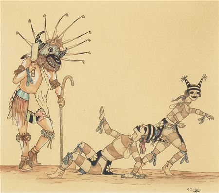 Sample artwork by Edgar Sumatzkuku, known for indian, non objective - View similar artists and auction records
