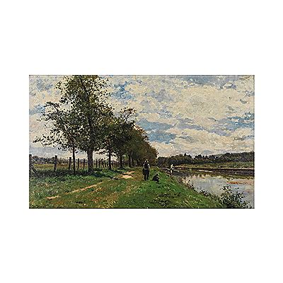 Paysage fluvial, dans les environs de la ville d'Eu