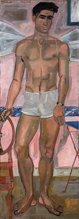 Sample artwork by Yiannis Tsarouchis (1910 - 1989), known for painting - View similar artists and auction records