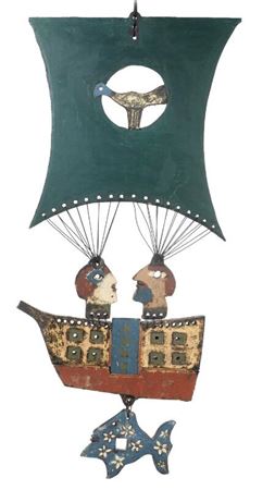 Ship with figures.
