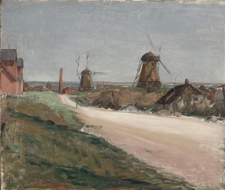 “Esromvejen ved Helsingør”. A road near Elsinore. 1887.