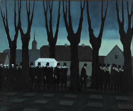 Funeral with horn band, Christiansfeld. by Jeppe Madsen Ohlsen - Auction record, sale price, and art valuation. Compare with similar artists and explore comparable artworks.