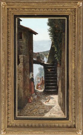 Fra Anticoli i Sabinerbjergene. From Anticoli in the Sabine Mountains by Emil Carl Lund - Auction record, sale price, and art valuation. Compare with similar artists and explore comparable artworks.