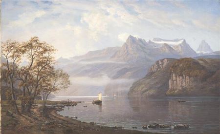 View of the Vierwaldstättersee by Jorgen Henrik Moller - Auction record, sale price, and art valuation. Compare with similar artists and explore comparable artworks.