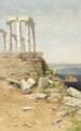 The ruins of Cap Sounion in Greece
