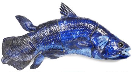 “Blue Fish”/“Coelacanth”. by Jeanne Grut - Auction record, sale price, and art valuation. Compare with similar artists and explore comparable artworks.