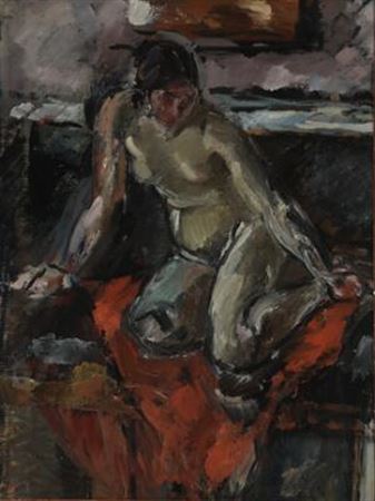 Interior with nude