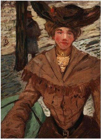 Woman with hat.