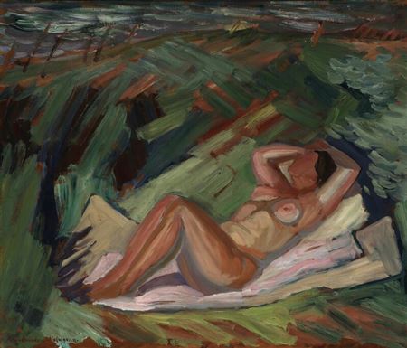 Sunbathing woman