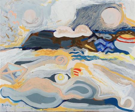Sample artwork by Jorgen Brynjolf (1931 - 1993), known for painting - View similar artists and auction records