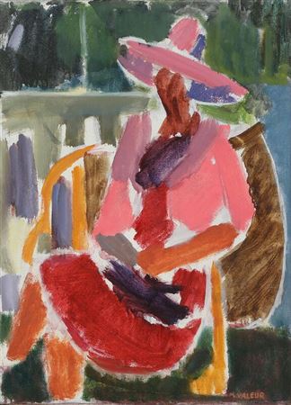 A seated woman by Mogens Valeur - Auction record, sale price, and art valuation. Compare with similar artists and explore comparable artworks.