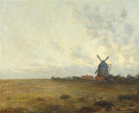 Landscape with a mill.