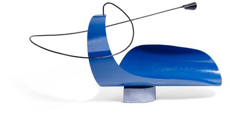 Brown/blue turning sculpture in three pieces, 1953.
