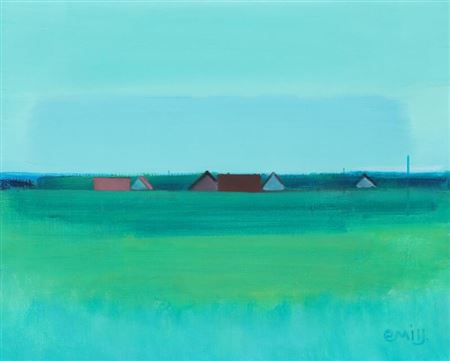Landscape with houses