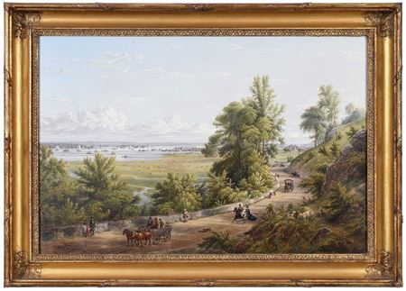 Bay of New York from the Heights of Hoboken, 1860