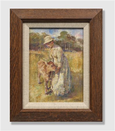 Young Woman with Calf, c.1888