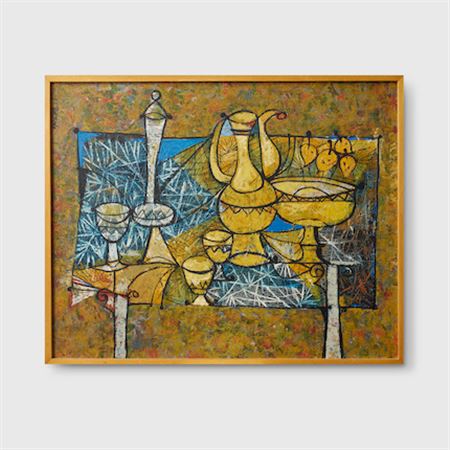 Still Life without a Lamp by Jyoti M Bhatt - Auction record, sale price, and art valuation. Compare with similar artists and explore comparable artworks.