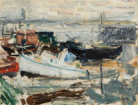 Sloops on dry land
