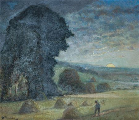 Flemish Ardennes at sunset, 1939