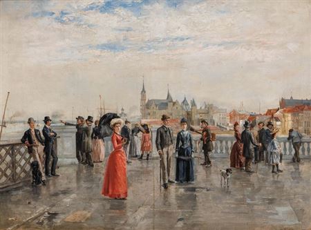 Promenoir, Antwerp, 1888 by Louis Engelen - Auction record, sale price, and art valuation. Compare with similar artists and explore comparable artworks.