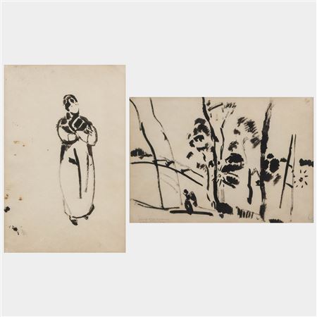 'Femme se croisant les bras' (double sided)
